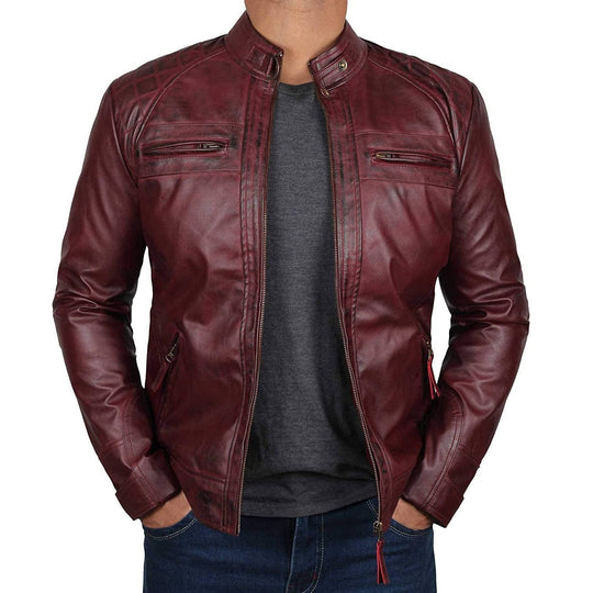 Herren Bikerjacke mit funktionalen Taschen und einzigartiger Steppung EB