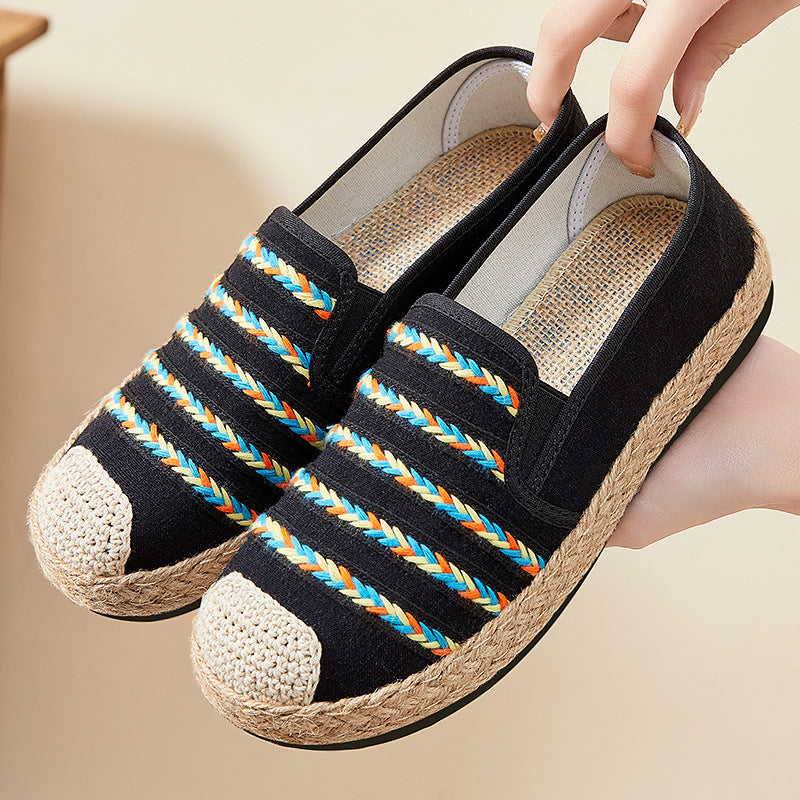 Damen Espadrilles mit elastischen Einsätzen EB