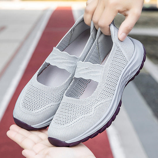 Damen Atmungsaktive Sport-Sneaker mit elastischem Riemen EB