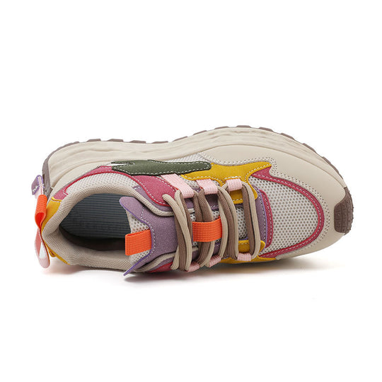Damen Sportliche High-Top Sneakers mit atmungsaktiver Mesh-Oberfläche und rutschfester Sohle EB