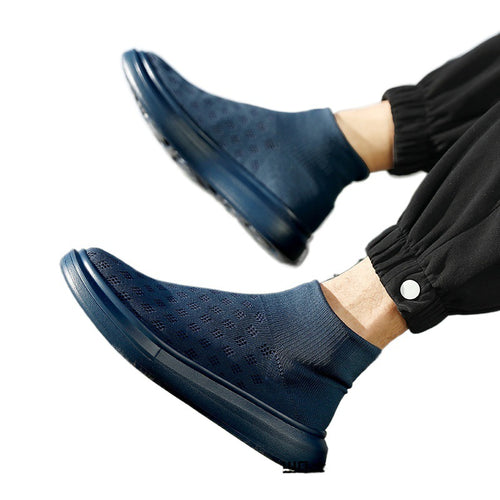 Damen Sneaker mit elastischem Strickobermaterial und rutschfester Sohle EB