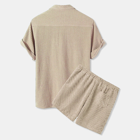 Damen Sonnen-Pyjama Set mit kurzem Shirt und Hose EB