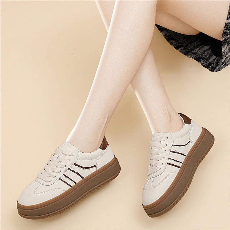 Damen Bequeme und modische Sneakers mit Plattformsohle EB