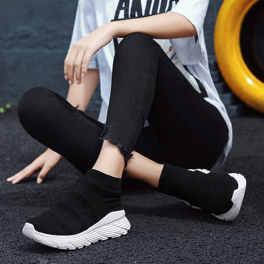 Damen Hochflexible Sport-Sneakers mit elastischem Knöchelschutz EB