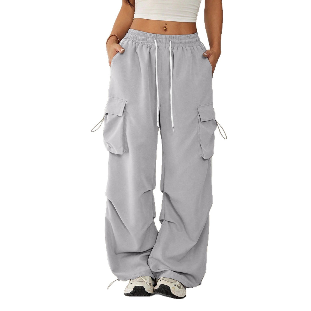 Damen Cargo-Hose mit seitlichen Taschen und elastischem Bund EB