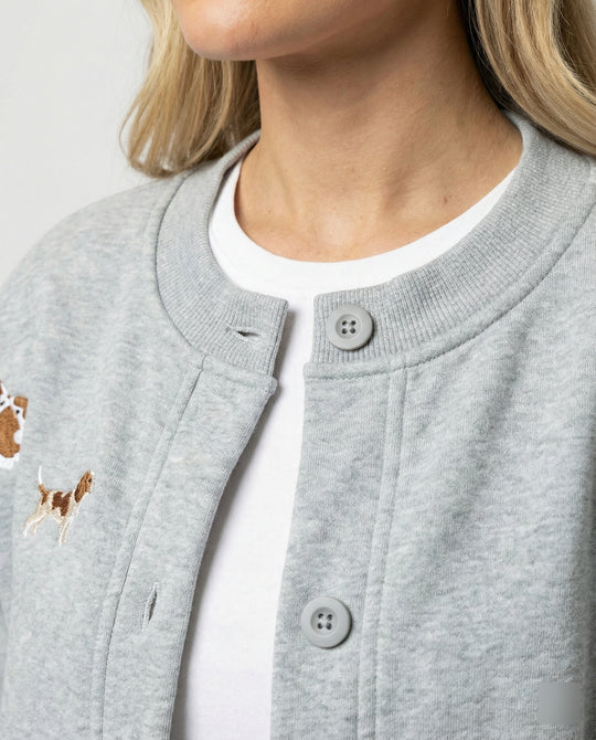Lockere Damen Oversize Baseball Jacke im verspielten Koreanischen Stil