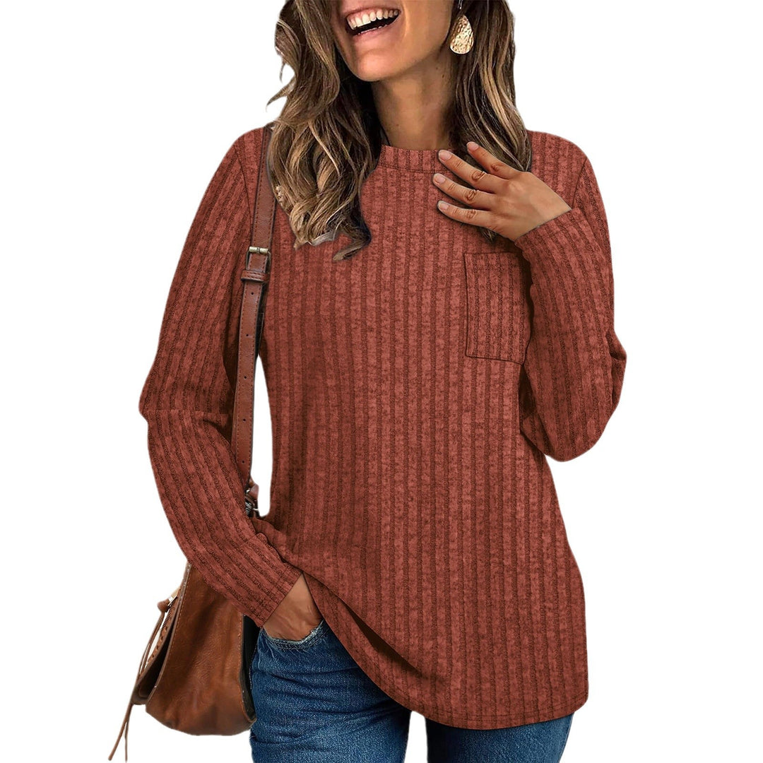 Damen lässiges Langarmshirt mit Streifen EB