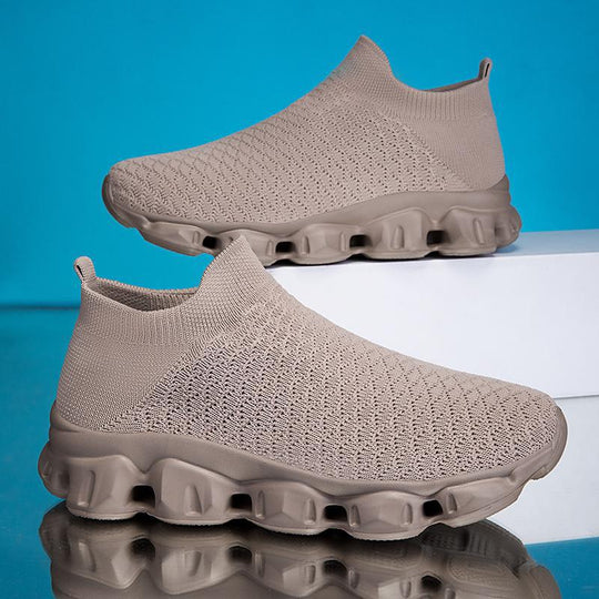Damen Atmungsaktive Strick-Laufschuhe mit rutschfester Sohle EB