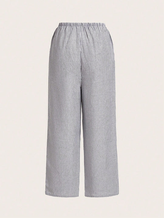 Damen lässige Freizeithose mit Gürtel EB