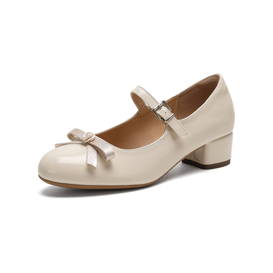 Damen Ballerinas mit elegantem Riemchen und modischer Schleifenapplikation EB