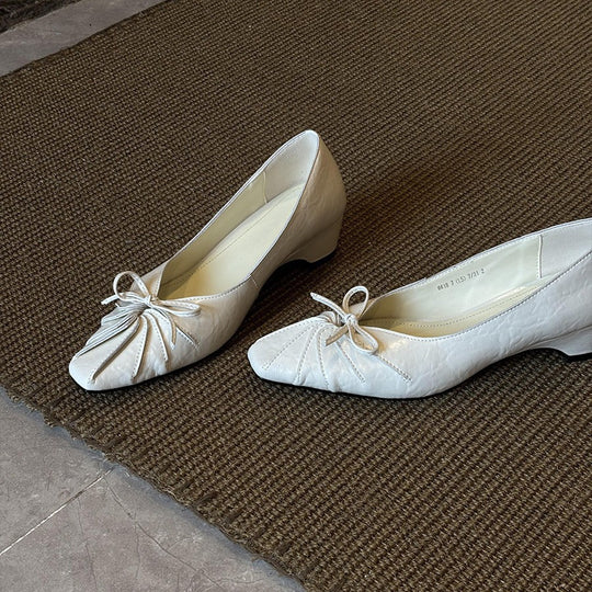 Damen elegante Ballerinas mit raffiniertem Faltendesign und bequemer Innensohle EB