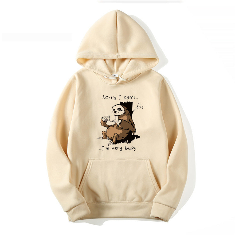 Damen Kapuzensweater mit niedlichem Tiermotiv und verspieltem Spruch EB