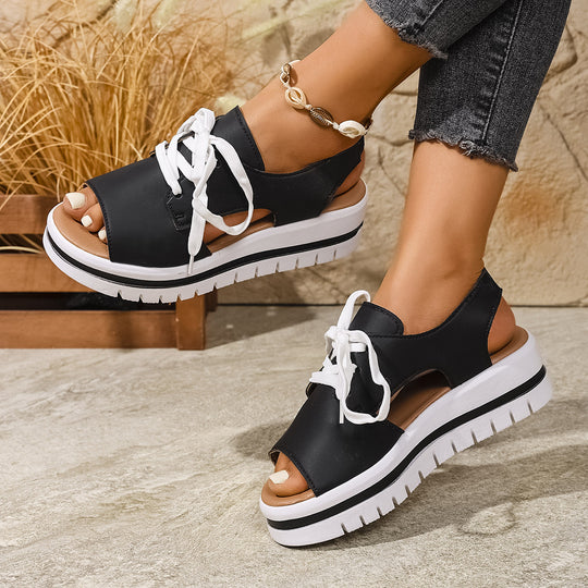 Damen modische Sandaletten mit offenen Zehen und frischem Design EB