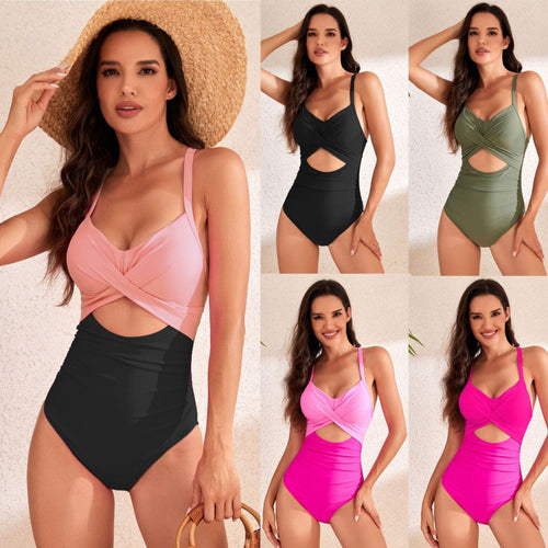 Damen Einteiler-Badeanzug mit innovativem Schnitt und cut-out Detail EB