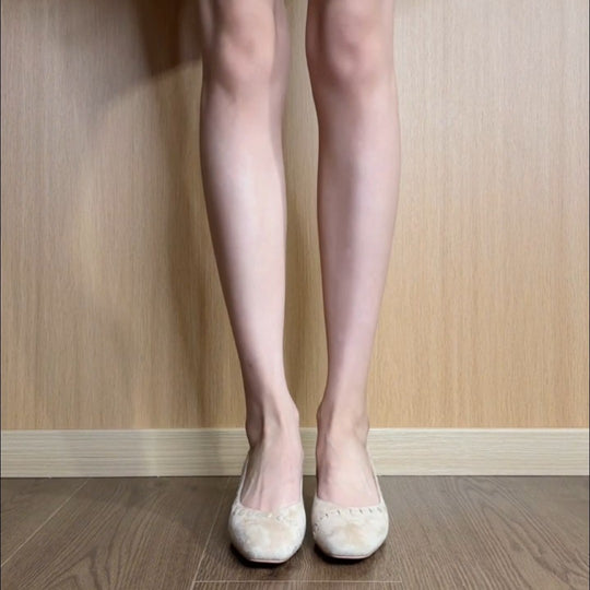 Damen elegante Slingback-Ballerinas mit zierlichem Riemchen EB