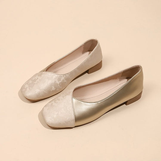 Damen elegante Ballerinas mit floralem Design und komfortablem Fußbett EB