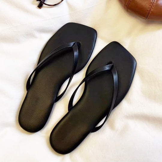 Damen Zehensteg-Sandalen mit modernem Design und ergonomischem Fußbett EB
