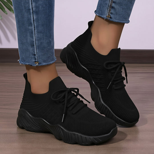 Damen Hohe Sneaker mit atmungsaktivem Obermaterial und gedämpfter Laufsohle EB
