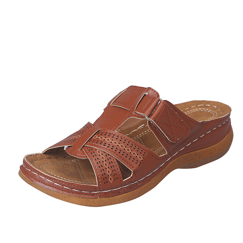 Damen Komfortable Clogs mit stylischem Lochmuster und ergonomischer Sohle EB