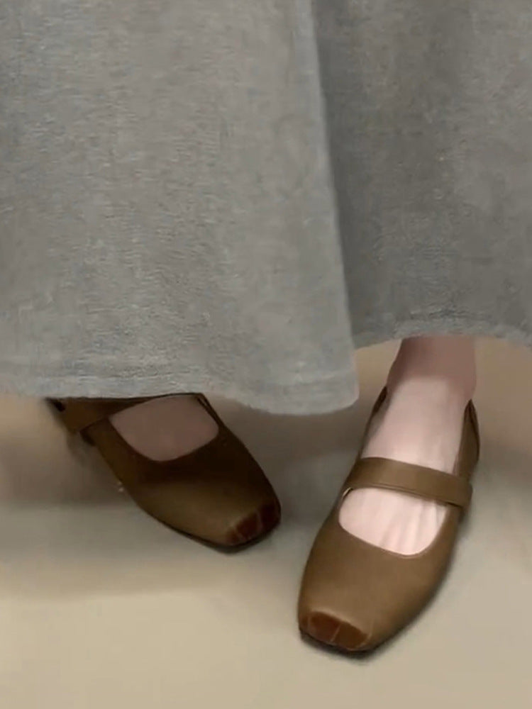 Damen Ballerinas mit verstellbarem Riemen und flexiblem Komfortfußbett EB
