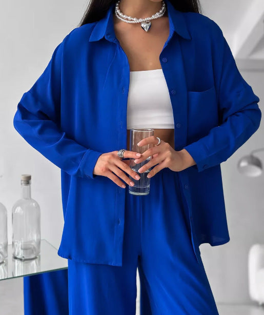 Damen Lässige Hemdbluse aus leichtem Material EB
