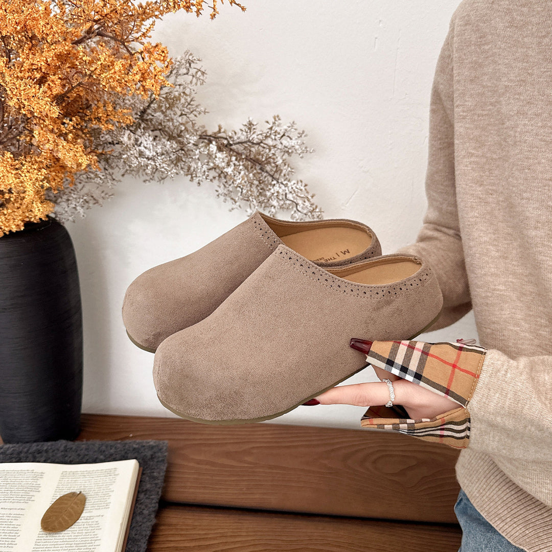 Damen Komfortable Filzclogs mit exquisitem Innenfutter EB