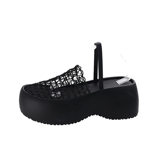 Damen Plattform-Sandalen mit innovativem Netzdesign und rutschfester Sohle EB