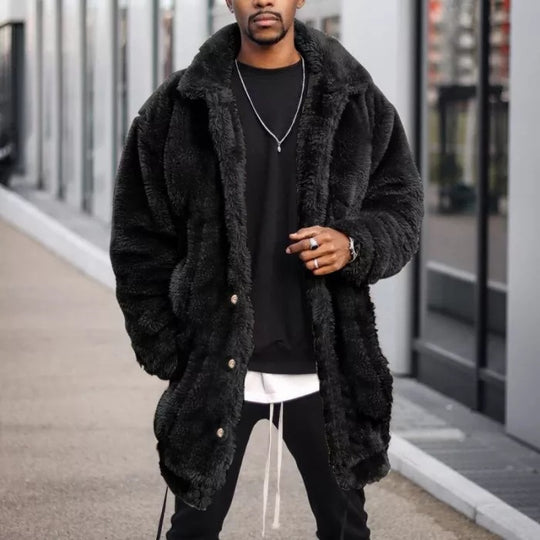 Herren Modische Teddyjacke mit verschließbaren Taschen und hoher Wärmeisolierung EB
