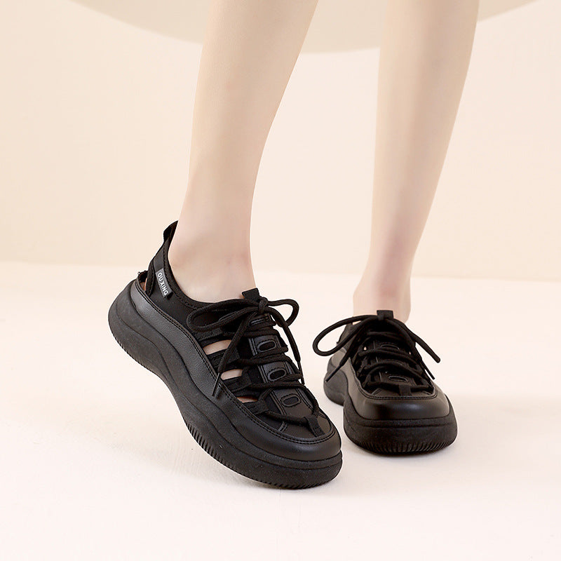 Damen Sportliche Sneakers mit elastischem Schnürsystem und gepolsterter Sohle EB