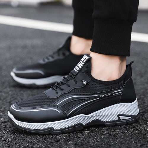 Damen Sportliche Leichtgewicht-Sneaker mit atmungsaktiver Mesh-Oberfläche und rutschfester Sohle EB