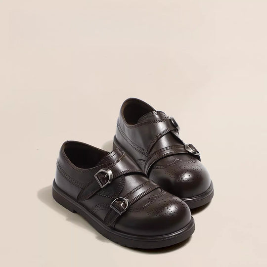 Damen Elegante Schnürschuhe mit doppeltem Riemen und feiner Perforation EB