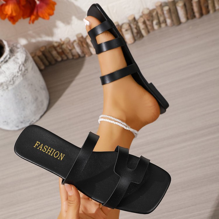 Damen Flache Riemchensandalen EB