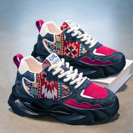 Damen Sportliche Sneakers mit Ethno-Muster EB
