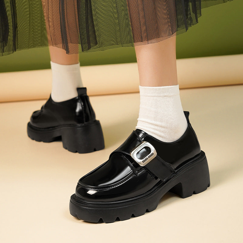 Damen modische Loafers mit eleganter Schnallenverzierung und rutschfester Sohle EB
