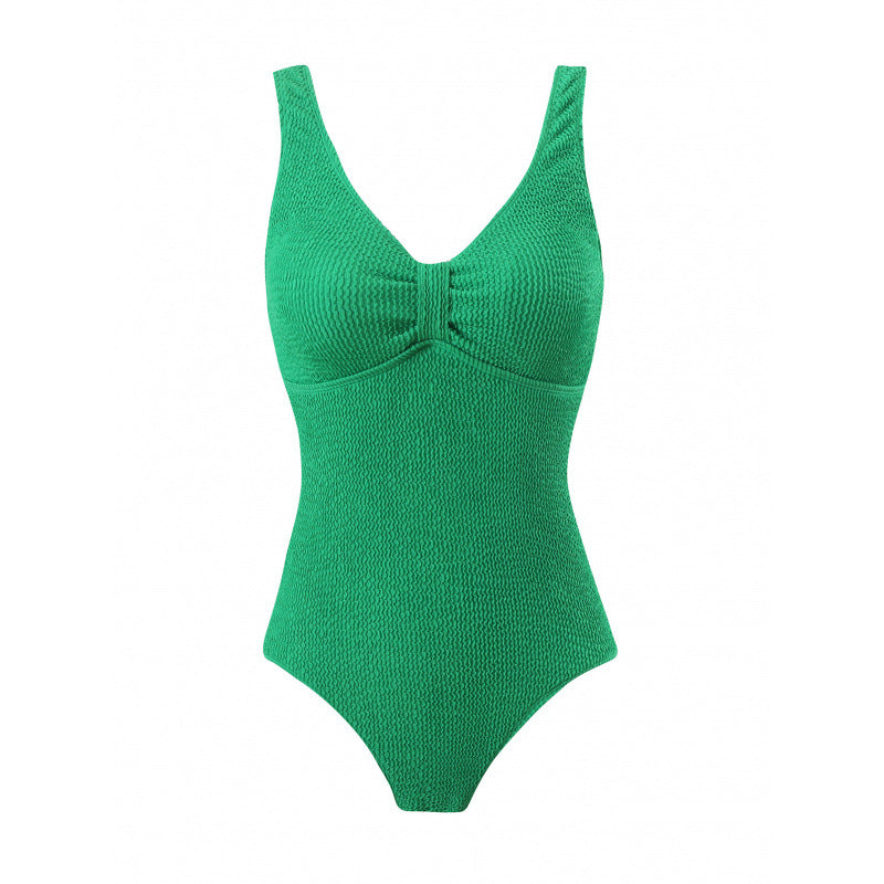 Damen Einteiler Badeanzug mit figurformendem Design und attraktivem Rüschendetail EB