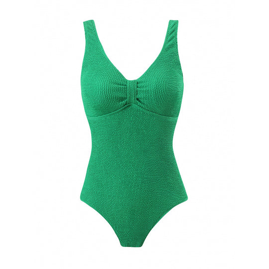 Damen Einteiler Badeanzug mit figurformendem Design und attraktivem Rüschendetail EB