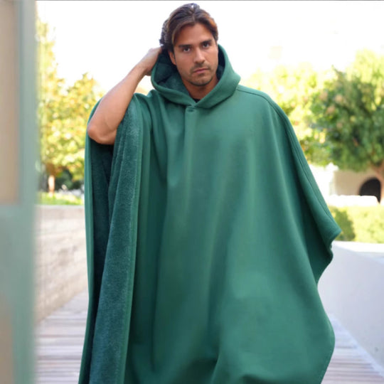 Unisex nan Kapuzen-Poncho Kuscheldecke mit weichem Futter und großzügigem Oversize-Schnitt EB