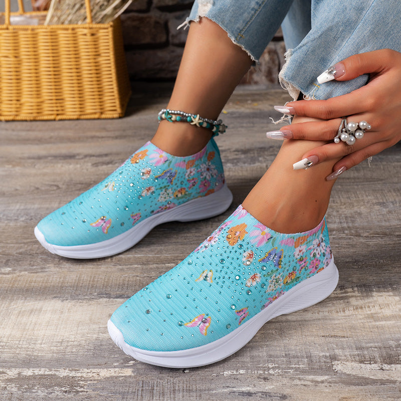 Schmetterlingsdruck Slip-On Schuhe EB
