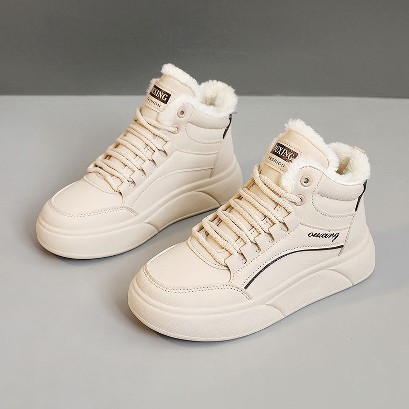 Damen hochflorige Sneakers mit kuscheligem Innenfutter EB