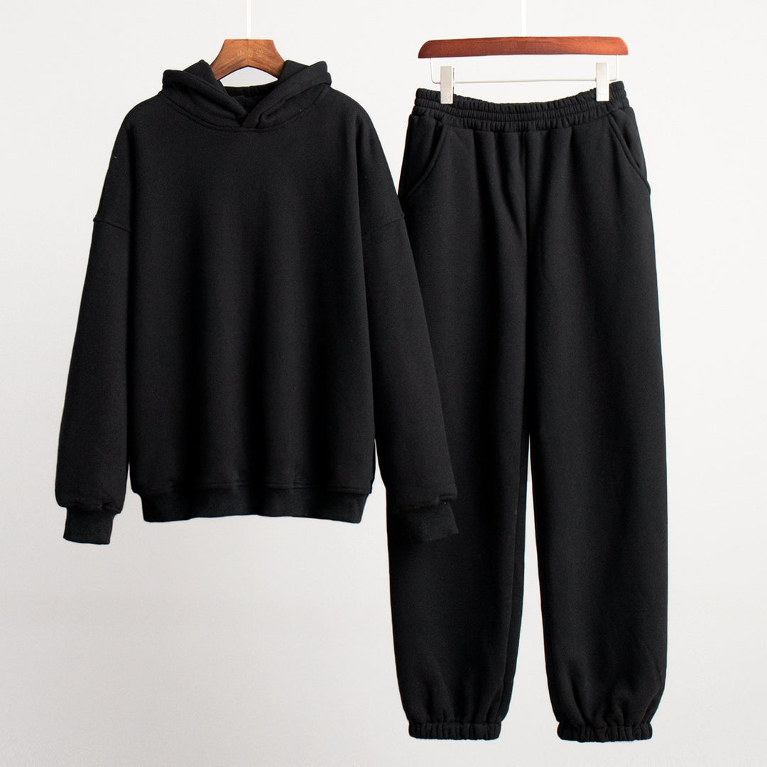 Damen Kuschelige Sweatshirt- und Jogginghose-Kombination EB
