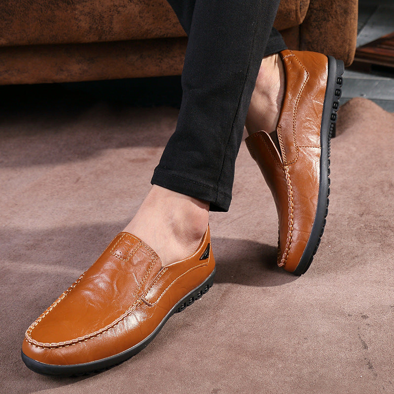 Herren Elegante und komfortable Mokassins aus weichem Leder EB
