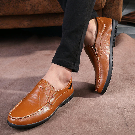Herren Elegante und komfortable Mokassins aus weichem Leder EB