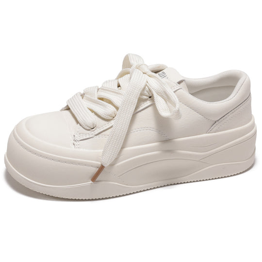 Damen Plateau Sneakers mit metallisch-glänzender Oberfläche und robustem Sohlenprofil EB