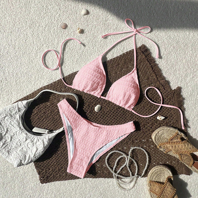 Damen eleganter Triangel-Bikini mit raffinierten Details EB