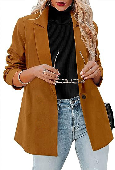 Damen Modischer Blazer mit lässigem Schnitt EB