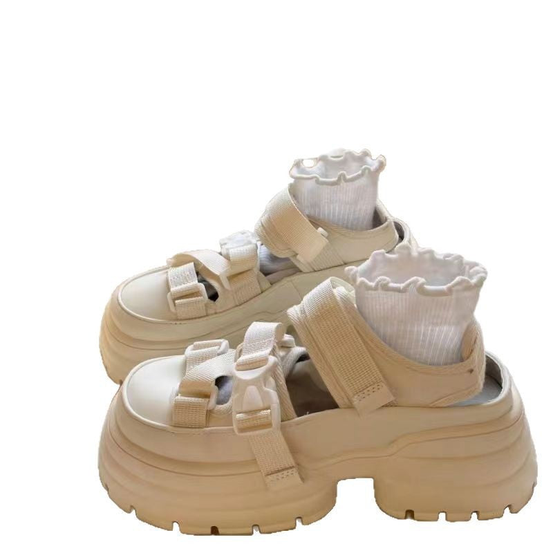 Damen Komfortable Chunky Sandalen mit verstellbaren Riemen und dämpfender Sohle EB