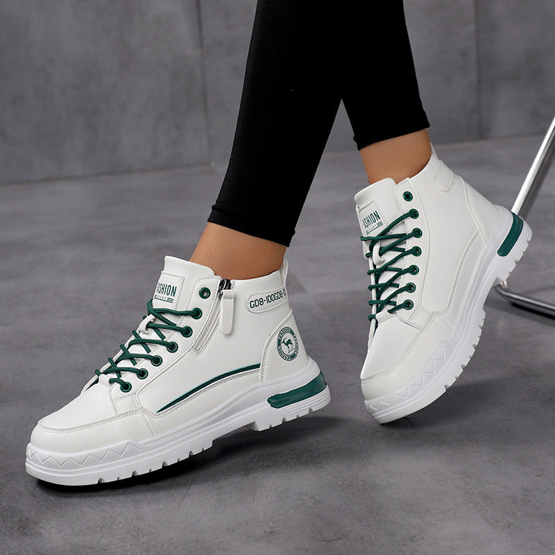 Damen modische High-Top Sneakers mit praktischer Schnürung EB