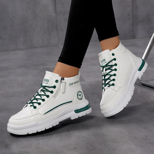 Damen modische High-Top Sneakers mit praktischer Schnürung EB
