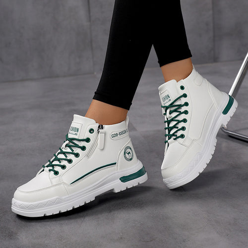 Damen modische High-Top Sneakers mit praktischer Schnürung EB