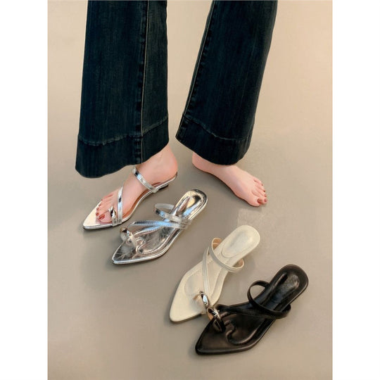 Damen elegante Slingback-Sandalen mit schicker Schnalle EB